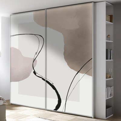 Minimal art, Line Art, Αυτοκόλλητα ντουλάπας, 100 x 100 εκ. (45514)